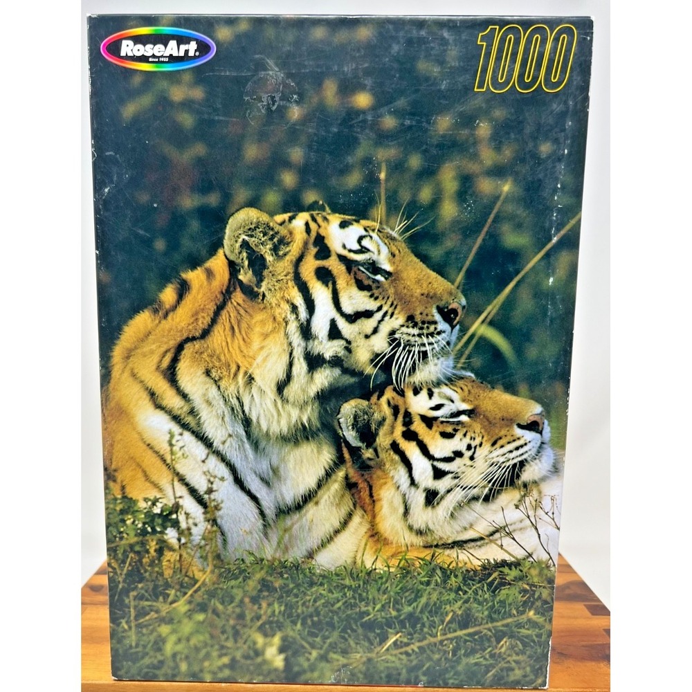 RoseArt Lean On Me Bengal Tigers 1000 Piece Puzzle Sealed USA Warren 2003
